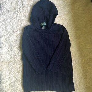Lauren Ralph Lauren Womens 3/4 Sleeve Hoodie Sweater S